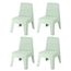1 Kit 4 Cadeiras Infantil Origami Rivatti 38,5 cm -Largura- Estrutura em Polipropileno -PP- Menta